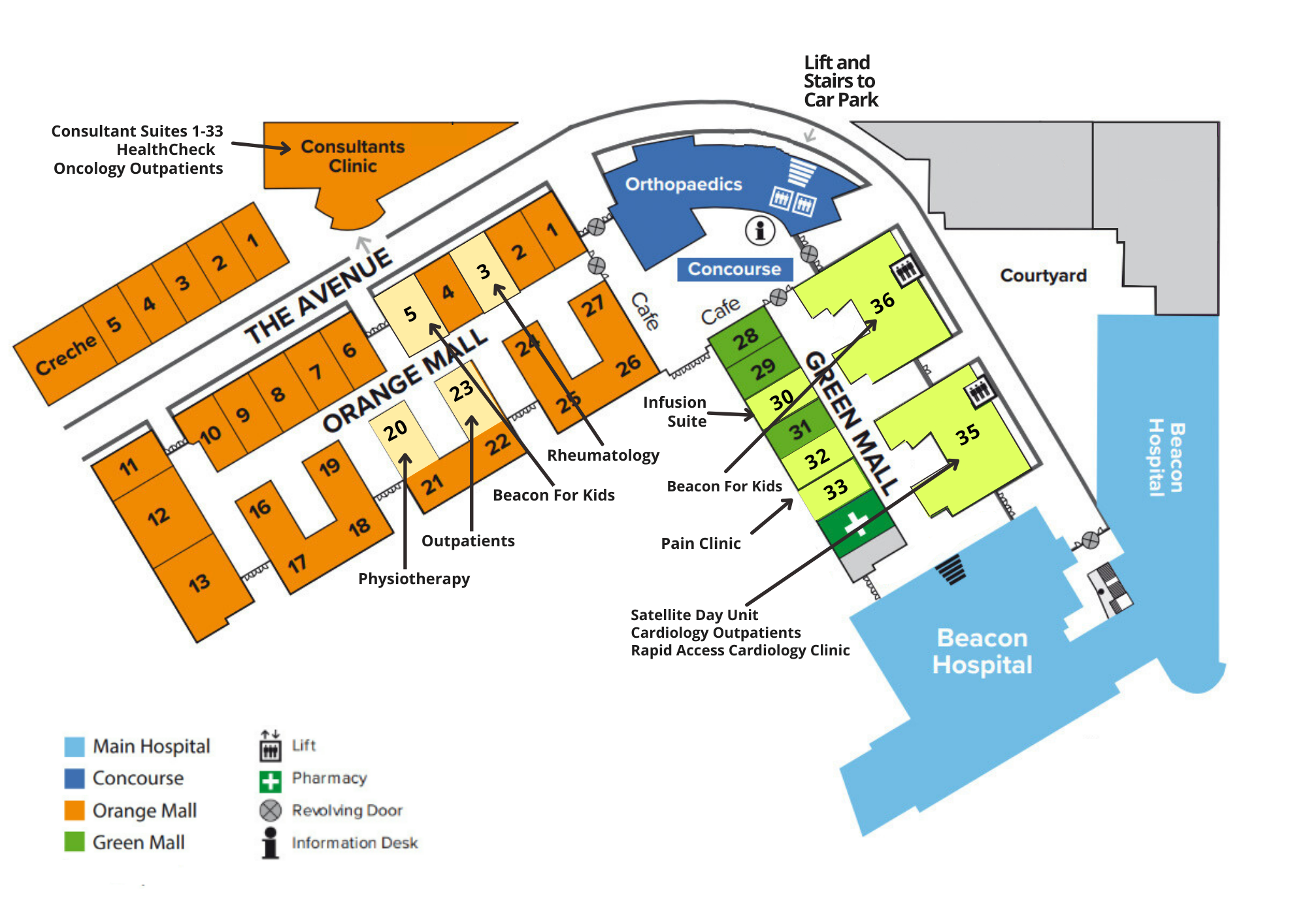 2024 Beacon Mall & Hospital Map